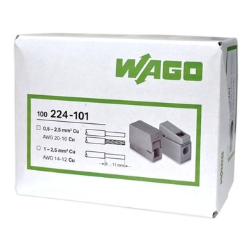 SZYBKOZŁĄCZKA WAGO OŚWIETLENIOWA 1x1-2,5mm² 100szt