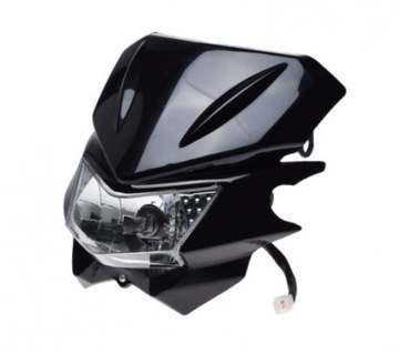 OWIEWKA PRZÓD Z REFLEKTOREM LAMPA CROSS MOTOCYKL Gumy mocujące w zestawie