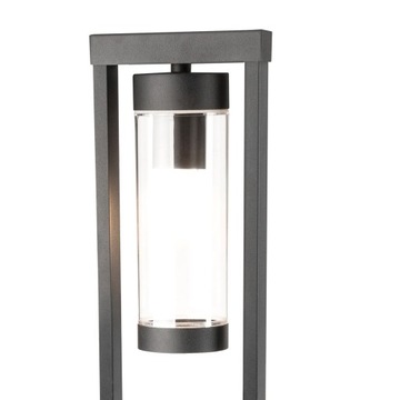 Lampa ogrodowa E27 stojąca słupek czarna SPECTRA 80cm IP54 Polux