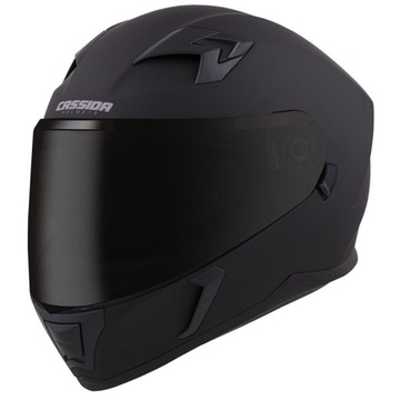 KASKI MOTOCYKLOWE CASSIDA CZARNA SZYBA W ZESTAWIE
