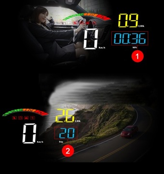 Светодиодный ЖК-дисплей HUD-ПРОЕКТОР OBD2 GPS C800