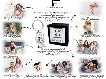 Металлический брелок «Ангел» с гравировкой + ЧЕХОЛ