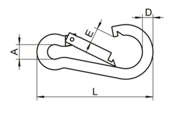 4x40 KARABIŃCZYK KARABINEK ZAPINKA KWASOODPORNY