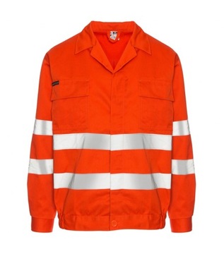 Bluza KURTKA Robocza ODBLASKOWA pomarańczowa PASY