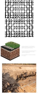 Kratka trawnikowa INOVGREEN IG50 czarny 50x50x5cm