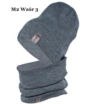 КОМПЛЕКТ МУЖСКОЙ, ЗИМНЯЯ ШАПКА, ШАРФ, ЦВЕТ М2