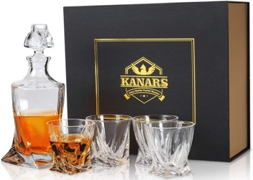 Dzbanek KANARS 1 l karafka + 5 szklanek zestaw do whiskey