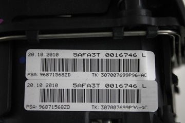 AIRBAG ŘIDIČE 96871568ZD CITROEN C4 II 10- 17