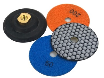 НАБОР 3 ШТ. ДИСК ДЛЯ СУХОЙ ПОЛИРОВКИ GRES 100 РУЧКА M14