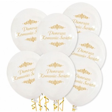 Zestaw balonów Pierwsza Komunia Święta balony 10