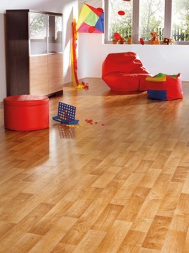 GRUBA WYKŁADZINA PCV LINOLEUM 200 cm DESKA JASNA