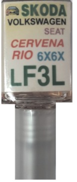 SKODA VW SEAT LF3L 6X6X RIO RED LAKIER SAMOCHODOWY ZAPRAWKA DO RYS 10 ML