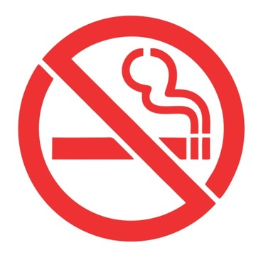 Naklejka zakaz palenia DONT SMOKE dwustronna 40cm