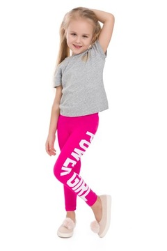 LEGGINSY DZIECKO BAWEŁNA DŁUGIE GETRY NADRUK CHPWG