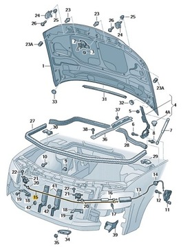 LINKA MASKI SILNIKA AUDI A8 D3