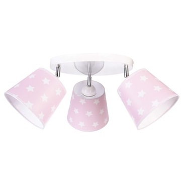 PLAFON LAMPA SUFITOWA DZIECIĘCA ABAŻUR GWIAZDY LED