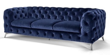KANAPA Sofa 3 Osobowa Duża STYL GLAMOUR Pikowana
