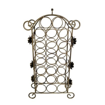 МЕТАЛЛИЧЕСКИЙ ПОЛОЧНИК НА 20 БУТЫЛОК ВИНА - УКРАШЕНИЕ ВИНА