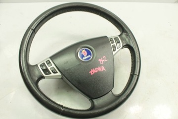 SAAB 93 CABRIO VOLANT PĚKNÝ KOMPLETNÍ KOŽENÁ 9-3 AIRBAG