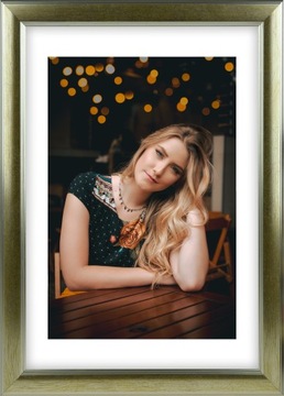 RAMA NA ZDJĘCIA SREBRNA FOTO RAMKA 40X50 CM