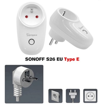 Розетка Sonoff S26 230 с управлением по Wi-Fi