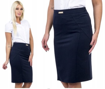 OŁÓWKOWA ELEGANCKA SPÓDNICA (38-54) r 48