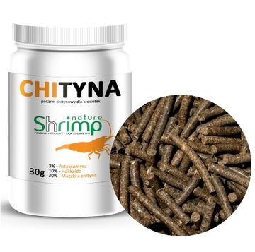 SHRIMP NATURE Chityna 30g w pałeczkach e-