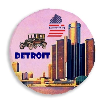 DETROIT USA MICHIGAN magnes lodówkę kamień 278 M