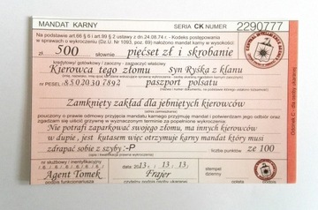 Штраф - Штрафная наклейка за плохую парковку, 10 шт.