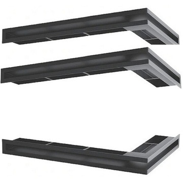 Решетка угловая люфт черная Ventlab 300х500/100 мм 3 шт.