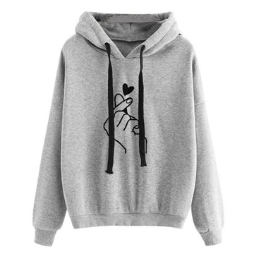 BLUZA DRESOWA DAMSKA KAPTUR LOGO KOLORY S