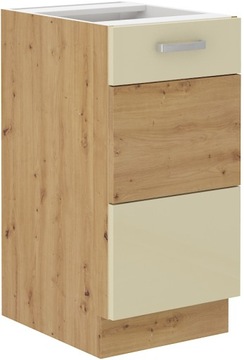szafka kuchenna 40 cm KREM / DĄB | KOLORY DAKAR