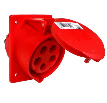 Gniazdo tablicowe skośne 32A 5P IP67 TWIST 425-6