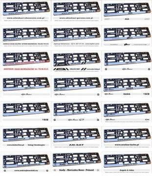 ХРОМИРОВАННАЯ РАМКА НОМЕРНОГО ЗНАКА С РЕКЛАМОЙ