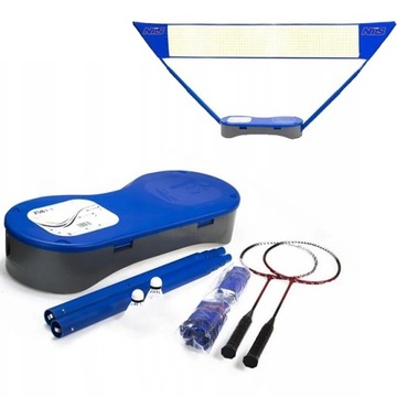 Теннисный комплект для бадминтона для 2 игроков с подставкой для бадминтона NILS