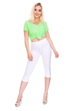 3/4 КРУЖЕВНЫЕ ЛЕГГИНСЫ ЛЕОПАРД БЕЛЫЙ L LPL3/4