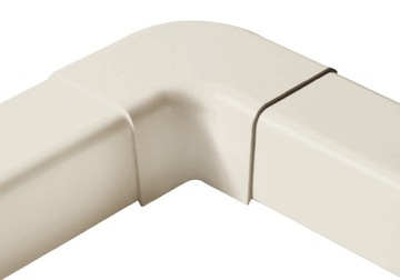 Kolanko płaskie do korytka kanału PVC 80x60mm