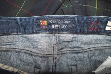 Replay Waitom Fc Barcelona spodnie męskie W30L32