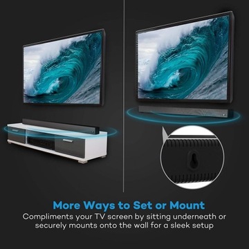 Саундбар TaoTronics TT-SK016 2.0 40 Вт, черный