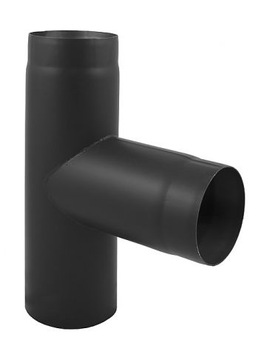 Trójnik spalinowy czarny 90° | fi 180 mm
