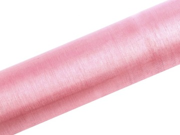 ORGANZA GŁADKA jasny róż 0,36x9m DEKORACJE wesele