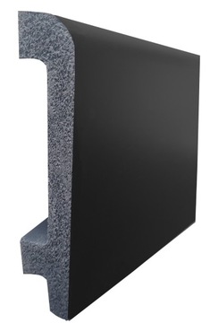 8CM LISTWA PRZYPODŁOGOWA CZARNA WODOODPORNA HD