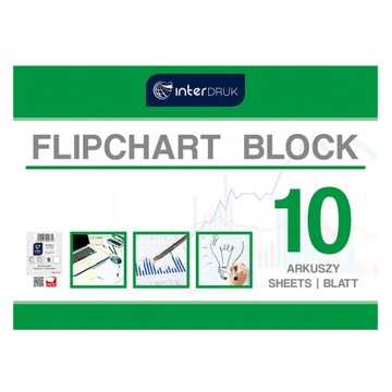 BLOK 64X100 DO TABLIC FLIPCHART 10 KARTEK GŁADKI