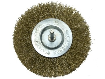 SZCZOTKA TARCZOWA DRUT STALOWY TRZPIEŃ 6mm 100 mm