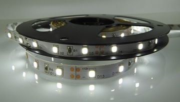 TAŚMA 2835 300 LED 12V BIAŁA ZIMNA 4,8W ROLKA 5 MB