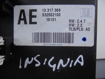MODUL ŘÍZENÍ SVĚTEL 13317368 OPEL INSIGNIA A