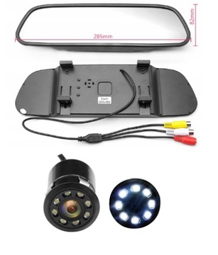 МОНИТОР 5 ДЮЙМОВ, круглая КАМЕРА ЗАДНЕГО НАПРАВЛЕНИЯ, мини, 8 диодов
