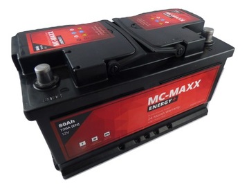 AKUMULATOR MC-MAXX ENERGY+ 80Ah 720A CZERWONA MOC