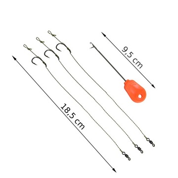 НАСАДКА ДЛЯ КАРПА С ВОЛОСОМ 3 шт. КРЮЧОК 2 + игла-стопор.