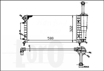 CHLADIČ VODY FIAT IDEA 1.2 1.4 57 KW 2003-